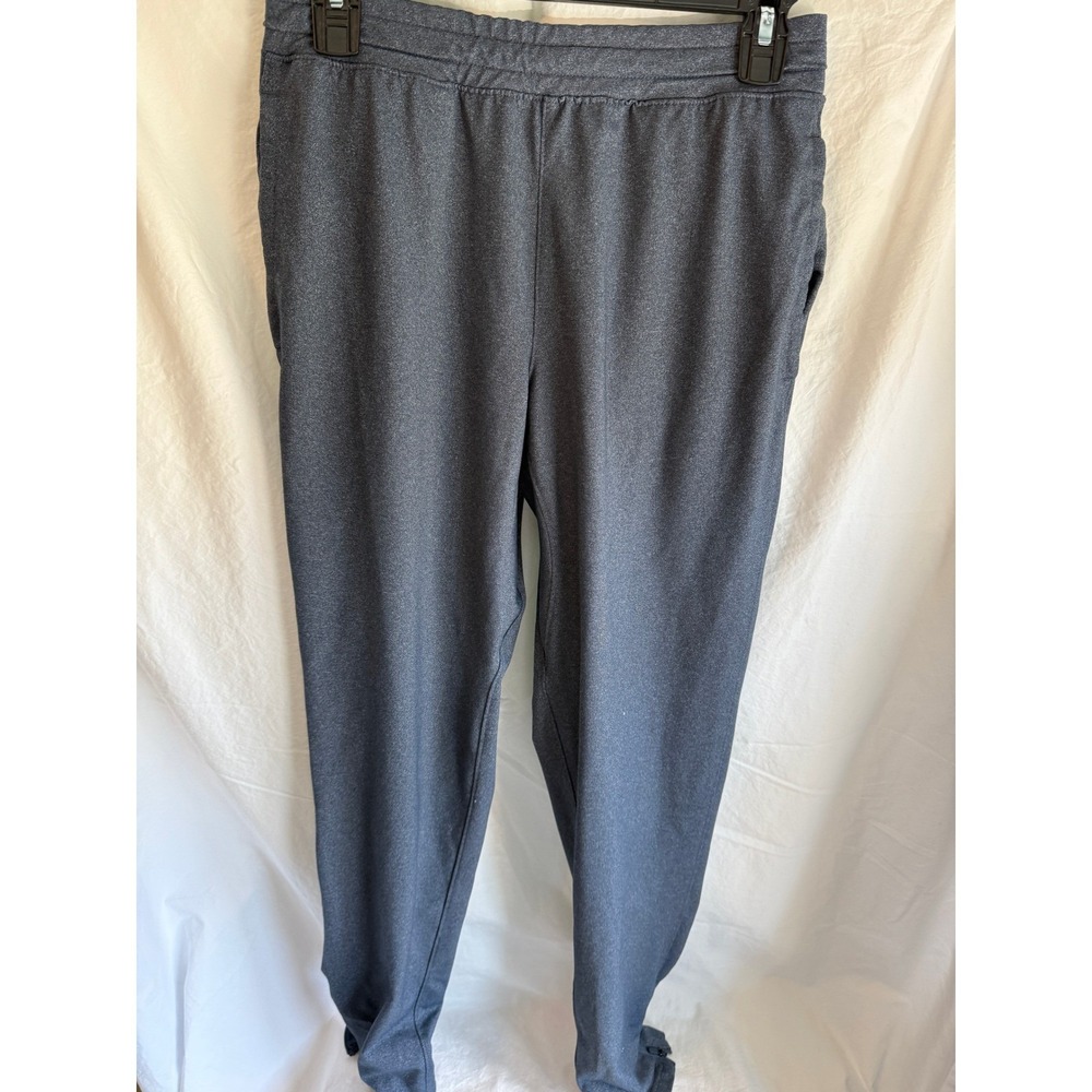 All in Motion Mens Small Charcoal Gray Heathered Ankle Zip Jogger Athletic Pants